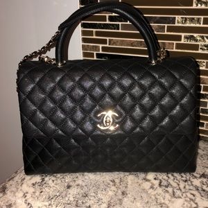 Chanel flap bag with handle